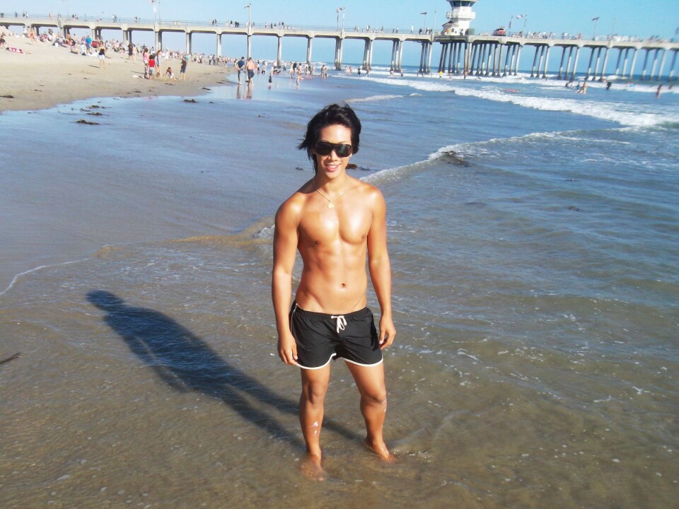 Sy Lee ved Huntington beach, hvor Baywatch desuden er optaget Sy Lee ved Huntington beach, hvor Baywatch desuden er optaget