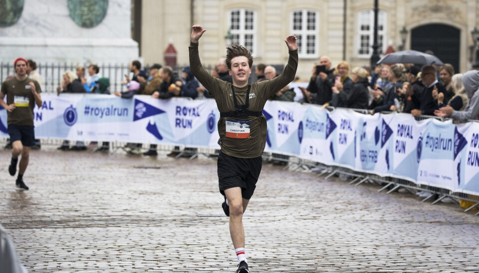 Prins Christian dyrker meget sport og har de sidste
par år markeret sig med
gode resultater i Royal Run