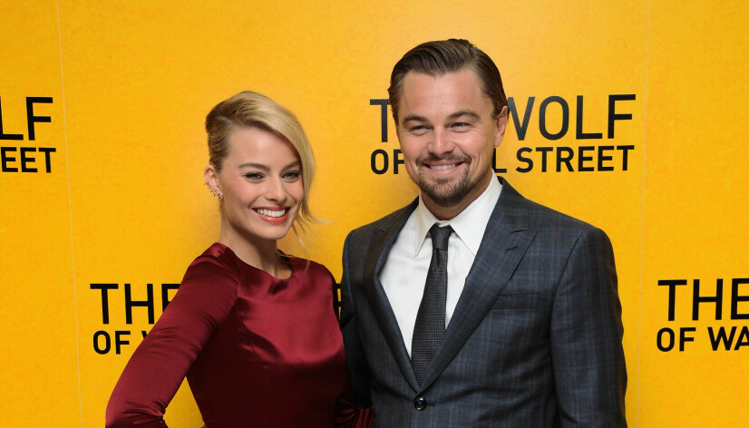 Margot Robbie og Leonardo Dicaprio til premieren på
'The Wolf of Wall Street' i 2013. – Det var utroligt at
arbejde med Leo. Han har altid været en af mine
yndlingsskuespillere, fortalte Margot efterfølgende.