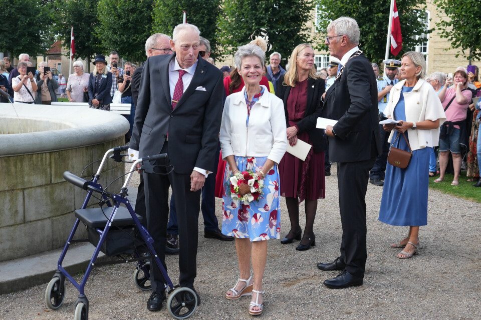 Det nydelige par grev Ingolf, 83, og
grevinde Sussie af Rosenborg, 73, nød
dagen i selskab med kronprinsparret.