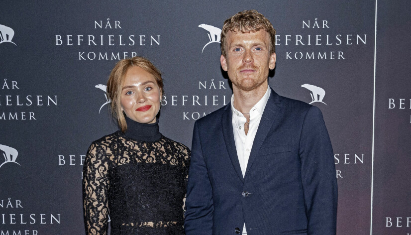 Morten med sin kæreste, Agnes-Felicia Westerlund Rase, 29. De mødtes under indspilningen af 'Margrete den første', hvor deres roller også
dannede par.