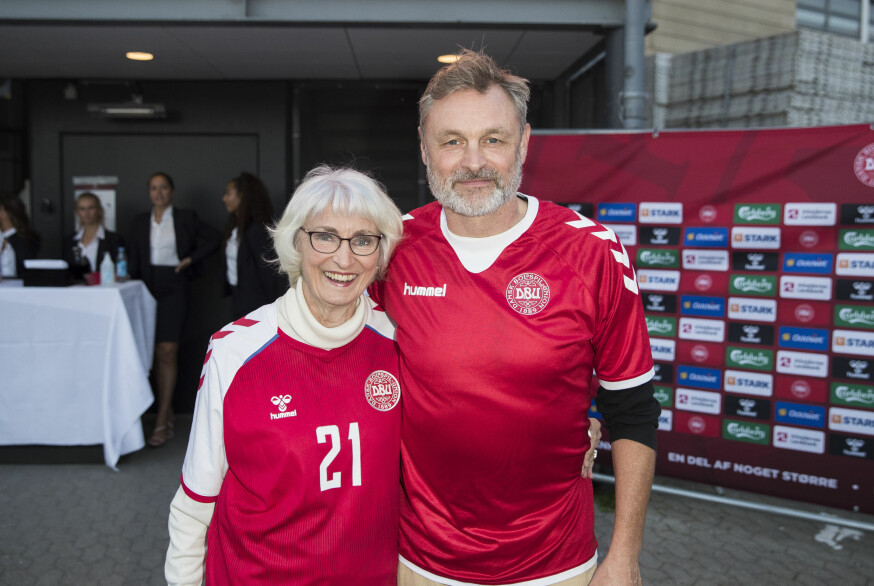 Claus Elming med sin mor, Inge-Lise.