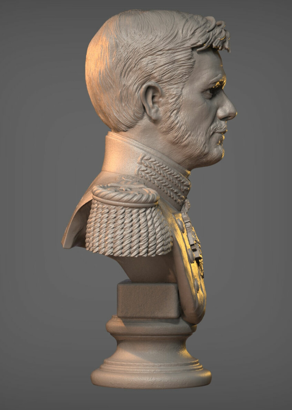 Jim Lyngvilds buste af kong Frederik.