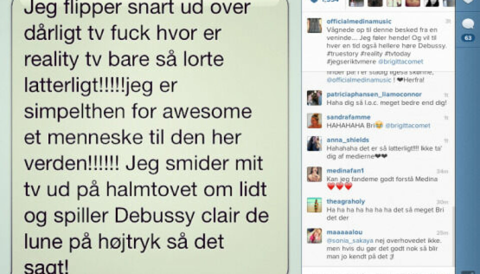 Dette var beskeden på Instagram, som fik Gustav til at føle sig stukket i ryggen.