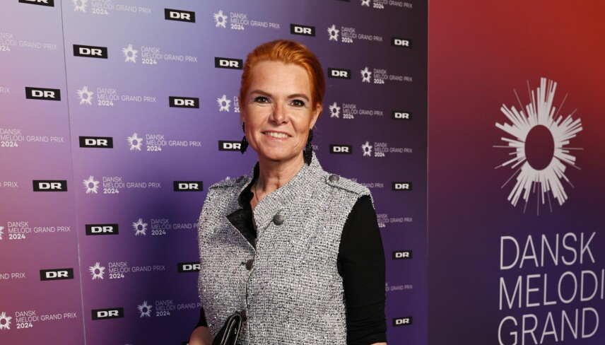 Inger Støjberg til 'Dansk Melodi Grand Prix'.