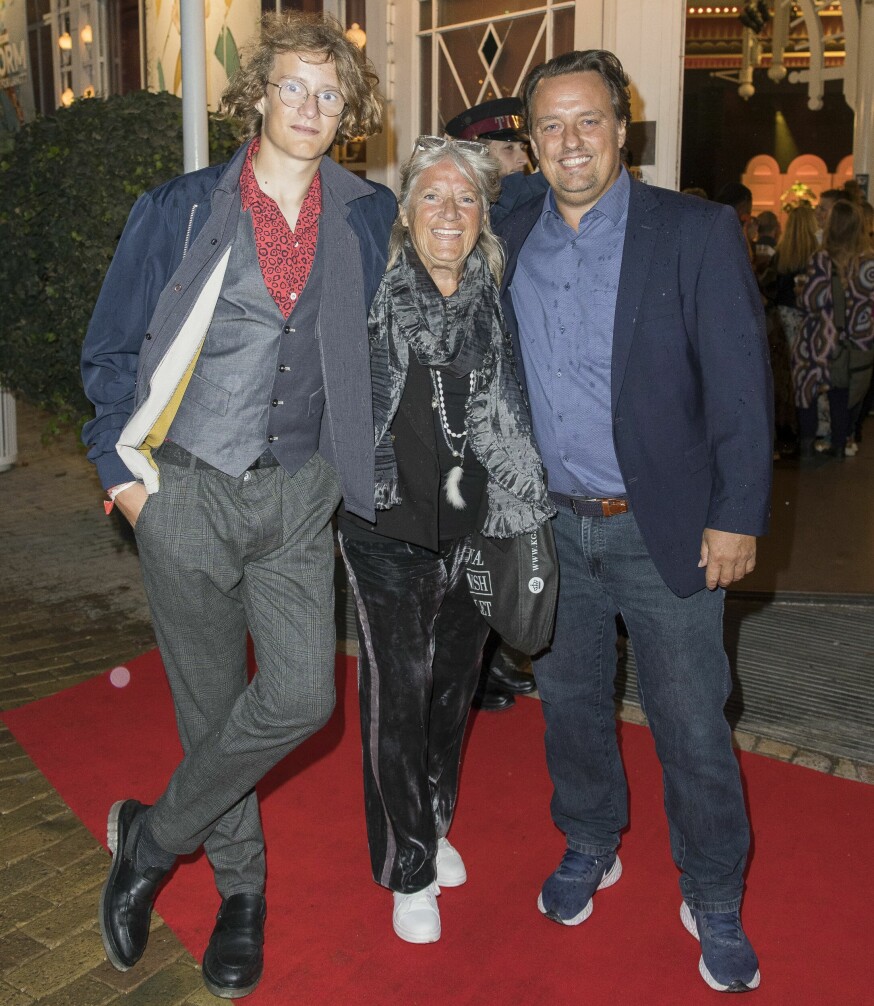 Britt Bendixen med sønnen Niclas og barnebarnet Axel.