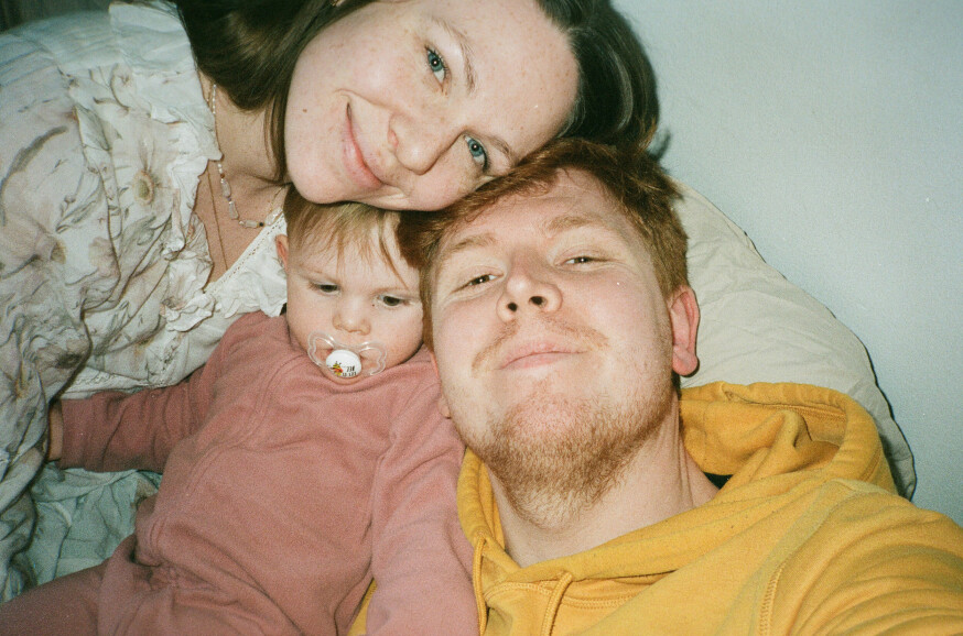 Martin med sin kone Andrea og datteren Elna