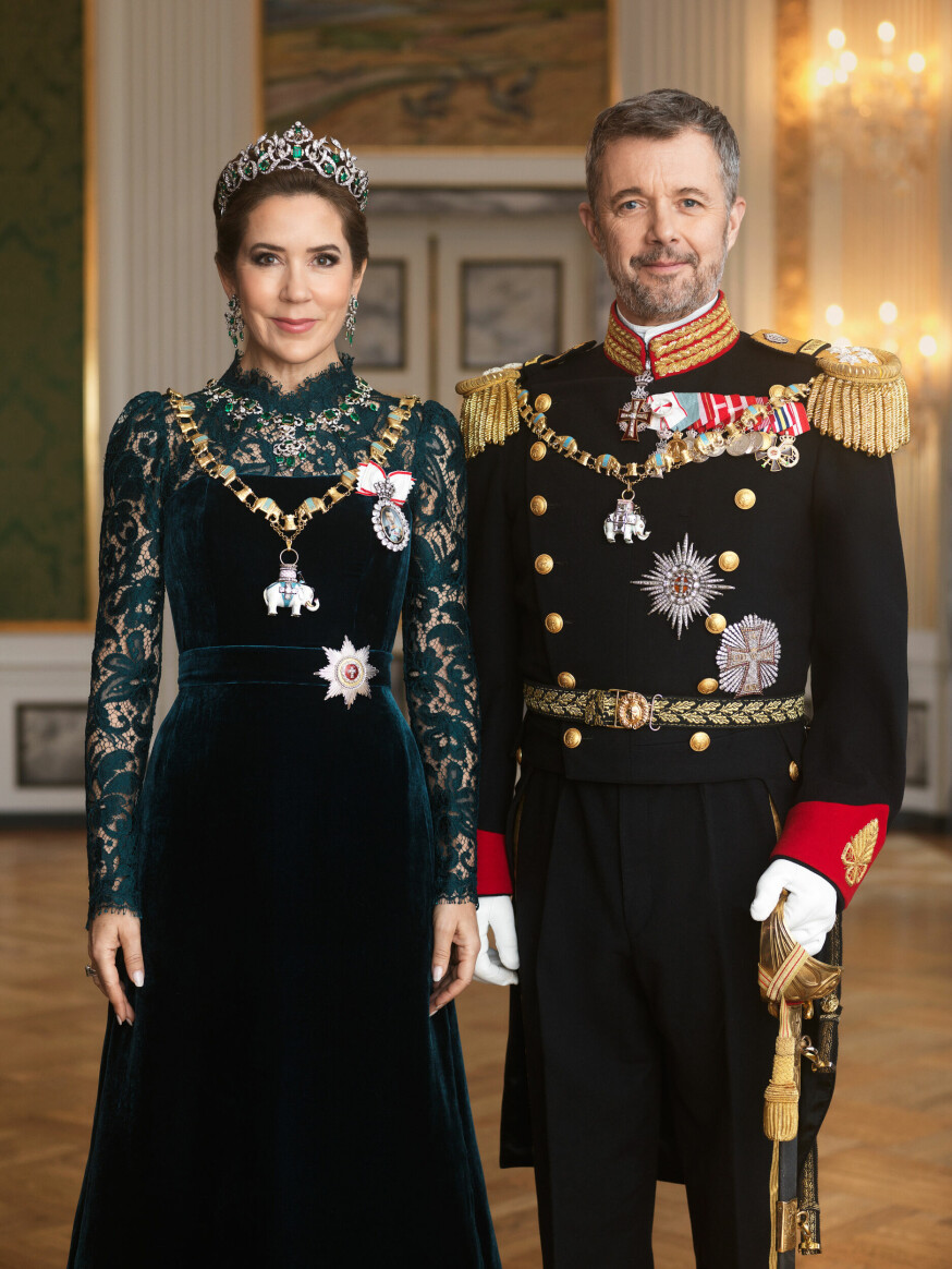 Dronning Mary og kong Frederik.