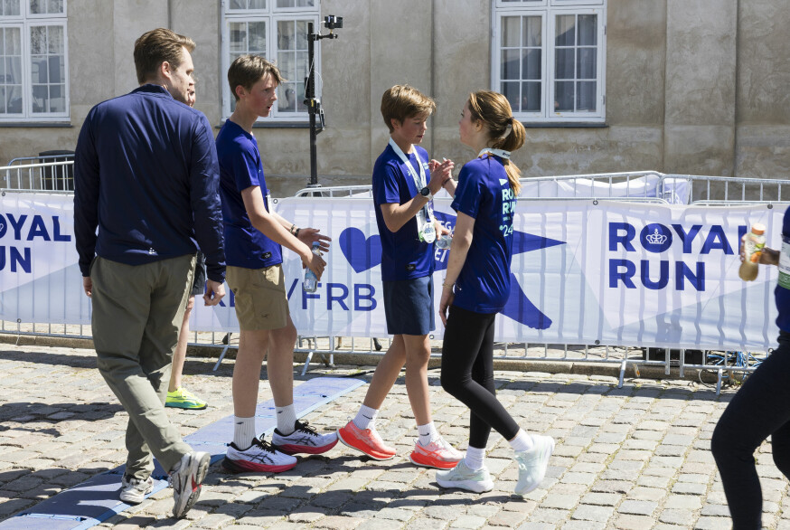 Prins Vincent og prinsesse Isabella løber Royal Run i København.