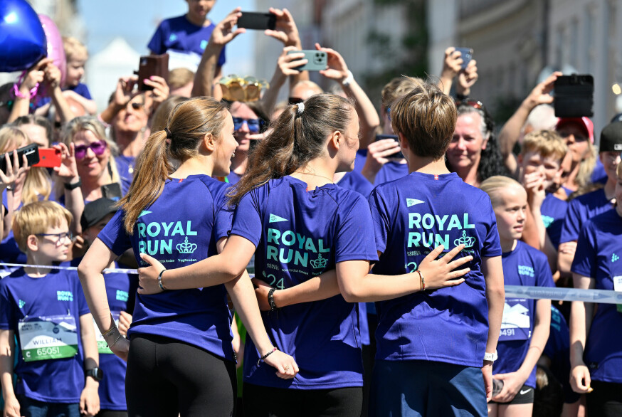 Prinsesse Josephine, prinsesse Isabella og prins Vincent løber Royal Run i København.