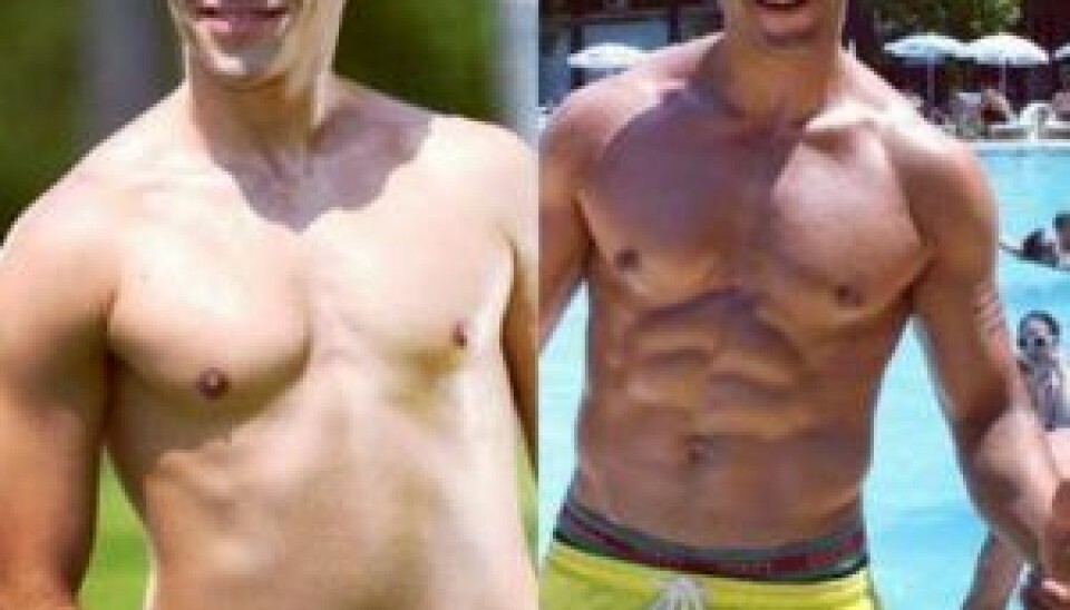 Der er sket en tydelig forskel på den unge fyrs krop. (Foto: Instagram/Turkerfit)
