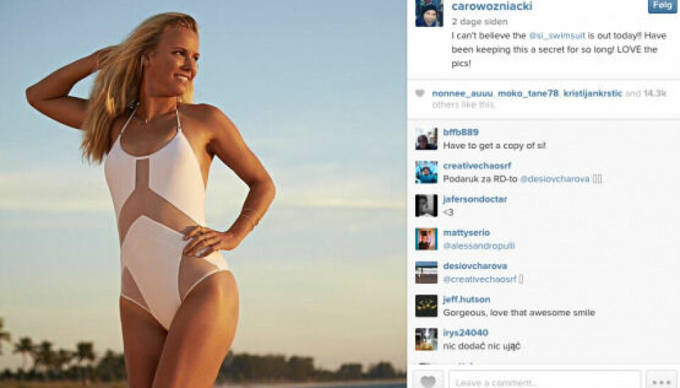 Surrey broderi Furnace Jim Lyngvild misundelig over Wozniackis bikinibilleder