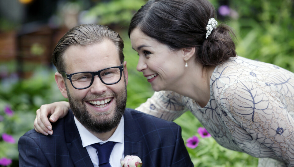 Ulrik og Ane til deres bryllup.  Foto: Jakob Mydtskov