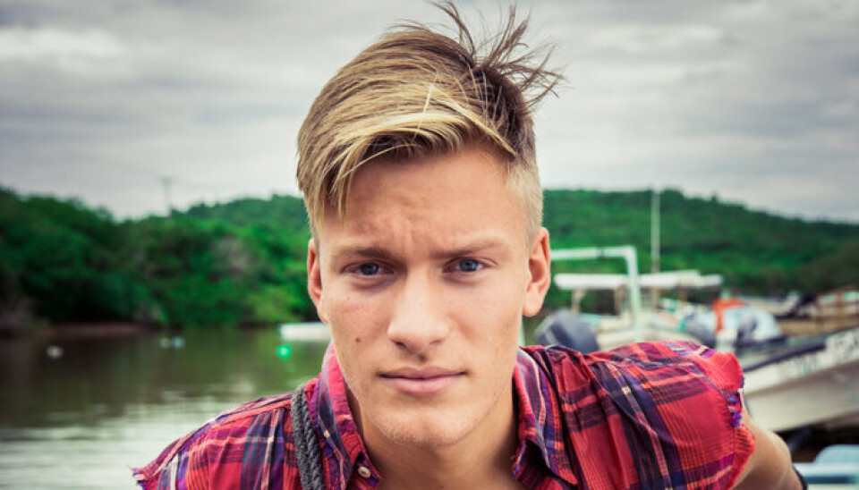Sådan så Simon ud i 'Paradise Hotel 2014' (Foto: TV3)' Sådan så Simon ud i 'Paradise Hotel 2014' (Foto: TV3)'