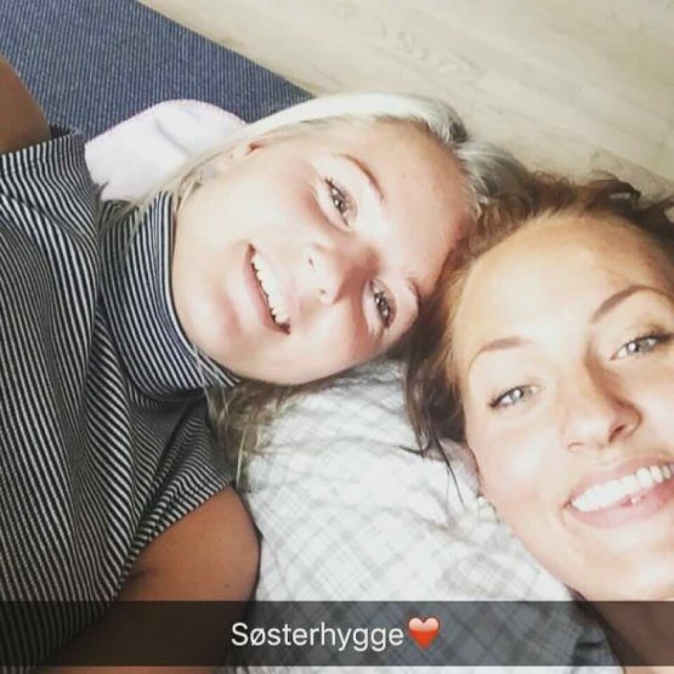 Line prøver at glæde sig over de gode minder, hun har om sin søster. (Foto: Privat) Line prøver at glæde sig over de gode minder, hun har om sin søster. (Foto: Privat)