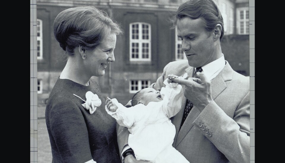 Dronning Margrethe og Prins Henrik med Kronprins Frederik i 1968 (Foto: Egmonts historiske arkiv)