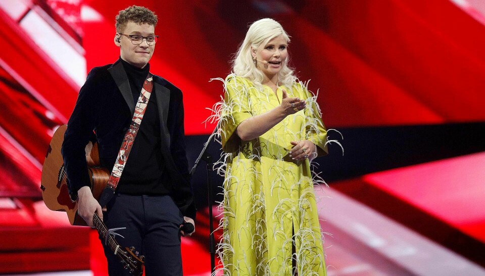 Benjamin og Sofie Linde ved 'X Factor'-finalen (Foto: Niels Henrik Dam)