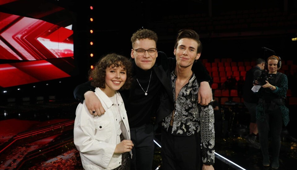 De tre finalister i 'X Factor' (Foto: Niels Henrik Dam)