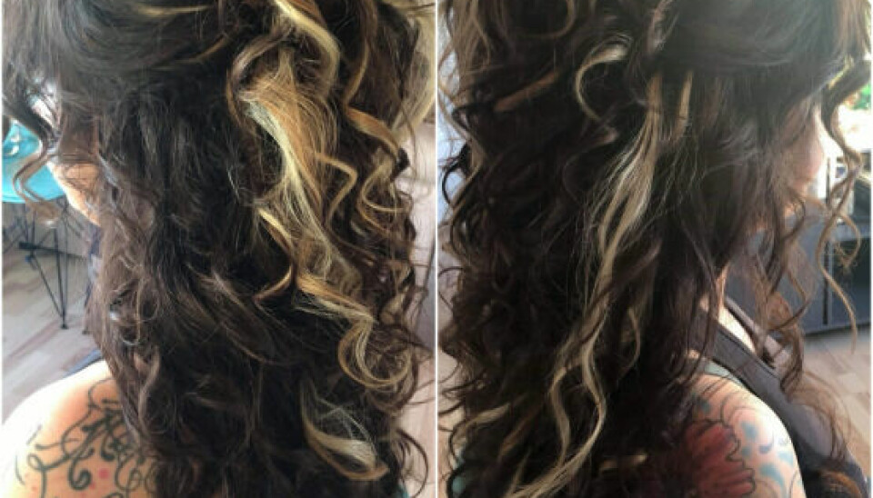 Hannah Melissa var godt tilfreds med sit hår fra Avezu og Street Hair i Herning. (Foto: Privat)