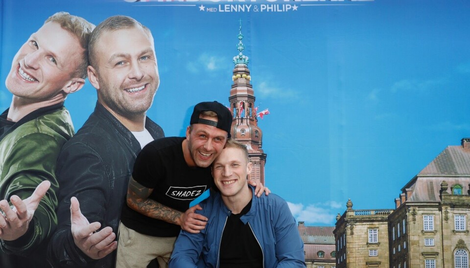 Philip og Lenny reklamerer for deres nye program 'Spindoktorerne - med Lenny og Philip' (Foto: Henrik Petersen)