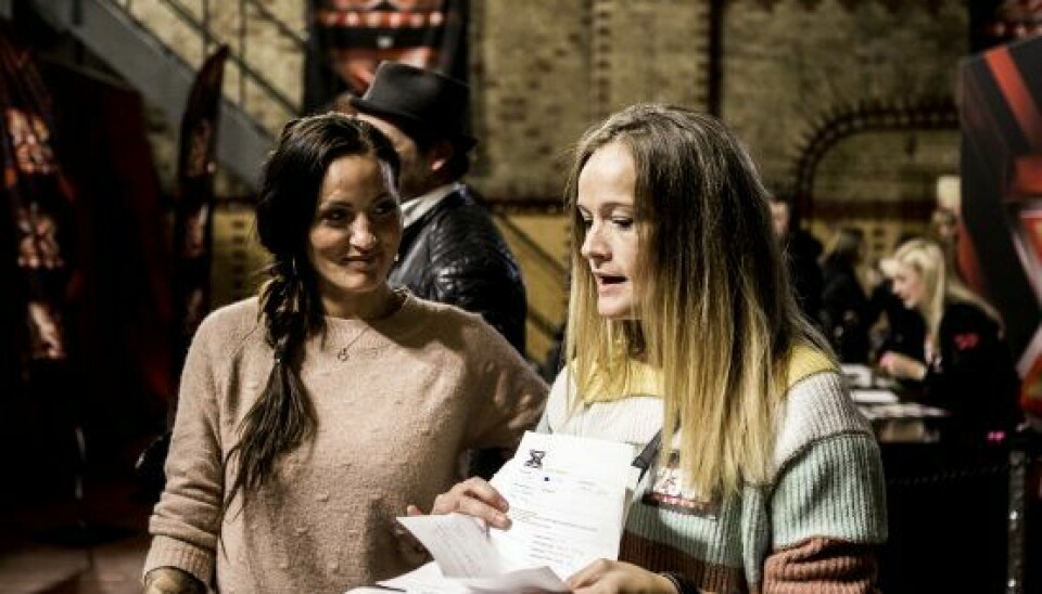 Line og Tene til 'X Factor'-audition. Foto: Lasse Lagoni/TV 2.