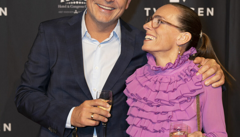 Camilla Ottesen og Jakob Kjeldbjerg til TV-Prisen 2020 (Foto Anthon Unger)