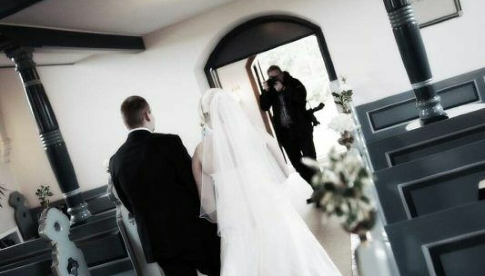 Glennie og Christian havde et vinterbryllup, da de i oktober 2012 blev gift (Foto: Privat).