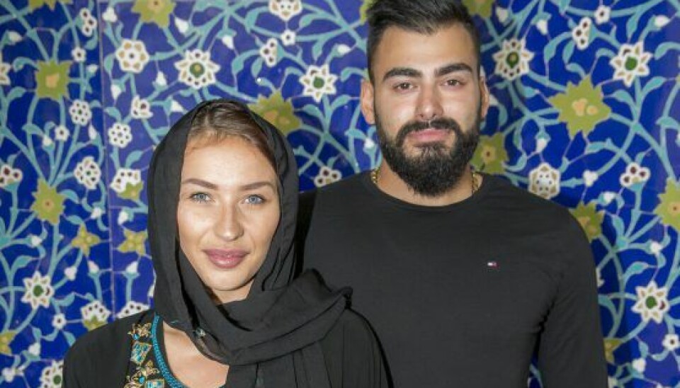 Realitybaben Sasha Klæstrup blev gift med sin mand Montaser Bel-lah Zaghmout i Imam Ali-moskéen i København i 2018 (Foto: Michael Stub)