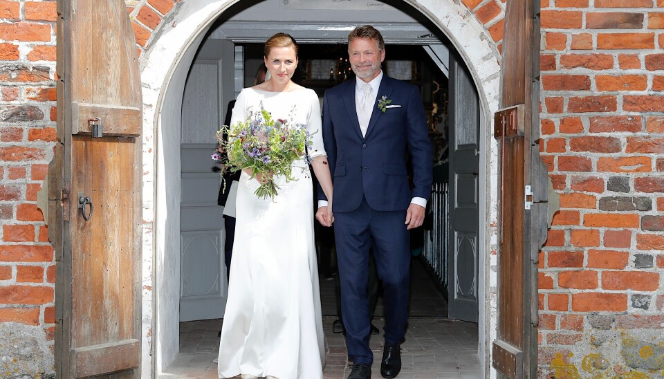 Mette Frederiksen og Bo Tengberg blev den 15. juli 2020 gift i Magleby Kirke på Møn. (Foto: Henrik R. Petersen)