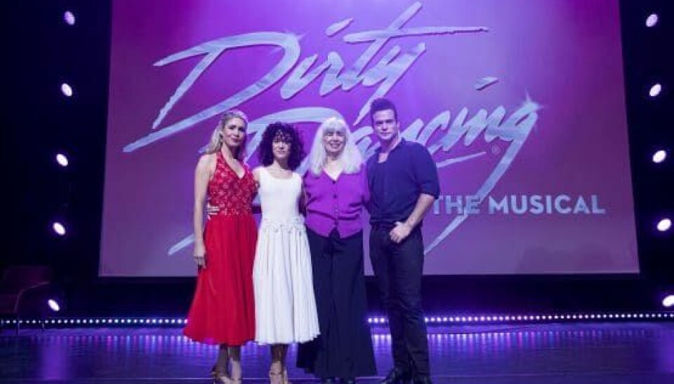 Til pressemøde på musicalen 'Dirty dancing' i januar 2020, hvor Karina Frimodt, Mathilde Norholt og Silas Holst er med. Derudover ses Eleanor Bergstein, som har skrevet og produceret 'Dirty Dancing'-filmen (Foto: Lars E. Andreasen)