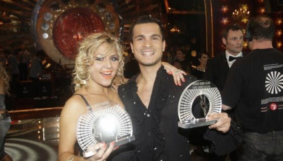 I særudgaven af 'Vild med dans', julegallaet i 2007, vandt skuespiller og sanger Simon Mathew og danser Viktoria Franova (Foto: Lars E. Andreasen)