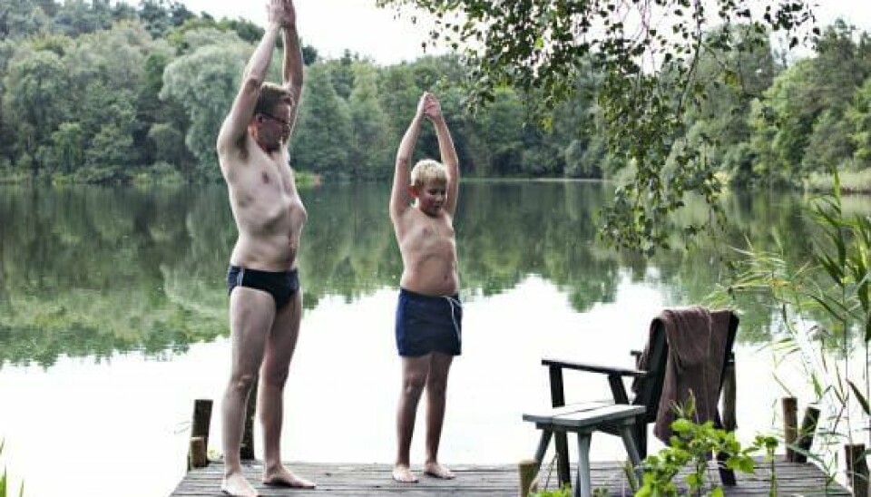 Frank Hvam og Marcus, der spillede rollen som Bo i 'Klovn The Movie' (Foto: Per Arnesen / Nordisk Film)