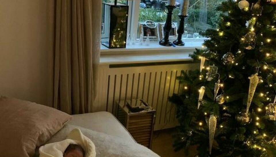 Amalies datter Hannah skal før første gang i år opleve julen, selvom hun formodentlig vil sove det meste af dagene væk (Foto: privat)