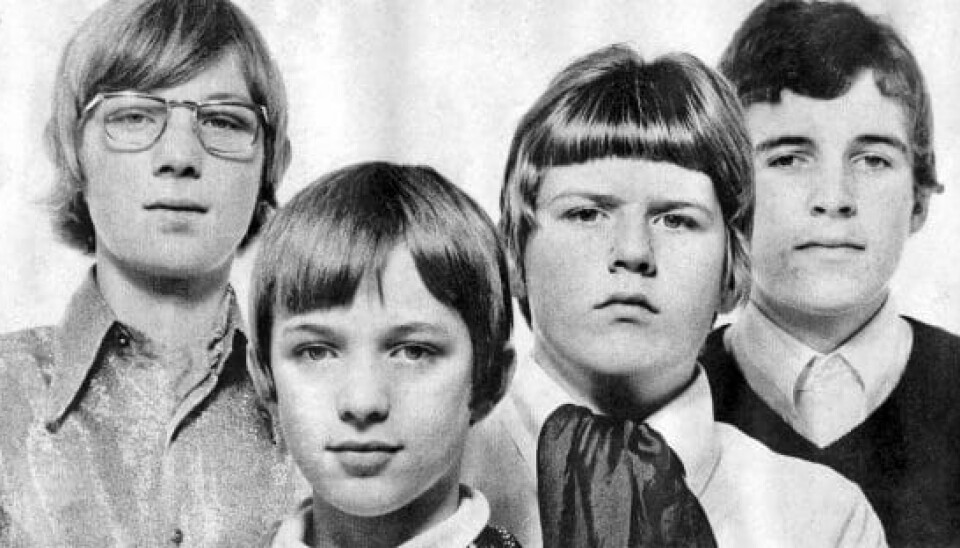 I 1965 startede Brødrene Olsen (th.) bandet The Kids op sammen med Morten og Niels Thybo (Foto: Privat)