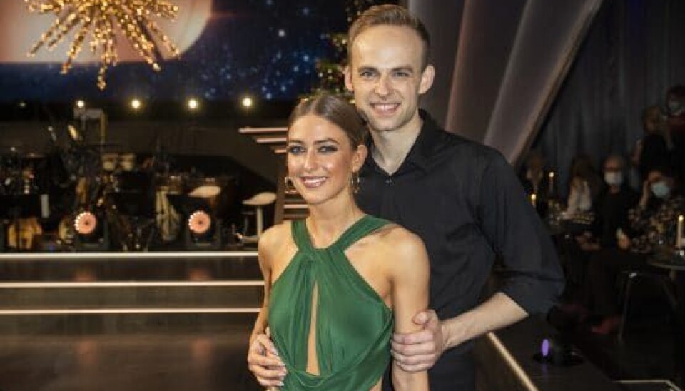 Emili Sindlev og Mads Vad dansede en rumba i kvartfinalen. (Foto: Henrik R. Petersen.)