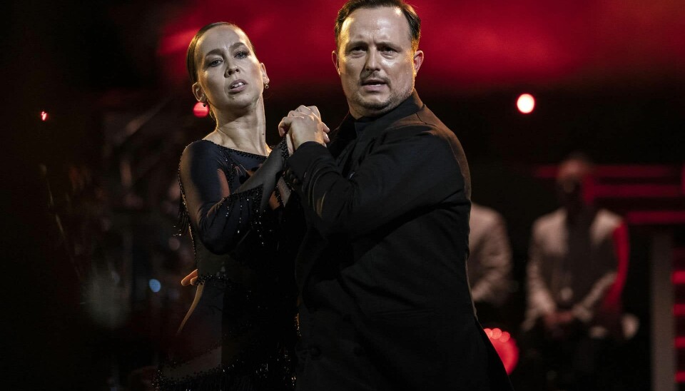 Merete & Thomas i en forbedret tango i 'Vild med dans'-finalen (Foto: Martin Sylvest/Ritzau Scanpix/pool)