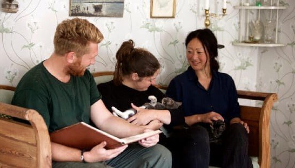 Martin, Michelle og Marianne i 'Hjem til gården'. (Foto: Lotta Lemche/TV 2)