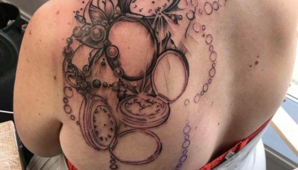 Maria Sebens nye tatovering symboliserer hendes tre børn (Foto: Privat)