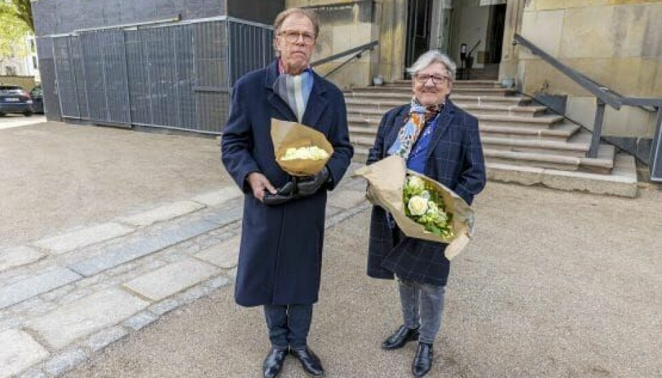 Jan Hertz, 71, og Tage Frandsen, 73, arbejdede i mange år sammen med Springborg på Amager Scenen (Foto: Michael Stub)