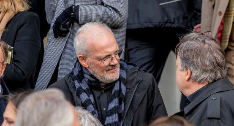 Preben Kristensen, 68, fik en god snak med Det Ny Teaters direktør, Niels-Bo Valbro, 64 (Foto: Michael Stub)