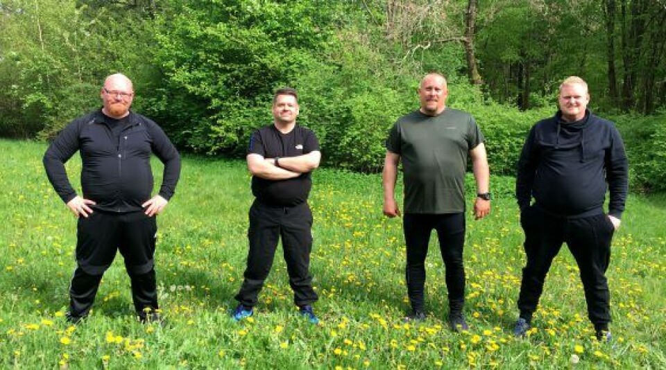 René Pehrson, Morten Noesgaard, Nicolai Behrendtz og David Plovdahl fra 'Rigtige mænd' (Foto: Jens Lohmann/DR) René Pehrson, Morten Noesgaard, Nicolai Behrendtz og David Plovdahl fra 'Rigtige mænd' (Foto: Jens Lohmann/DR)