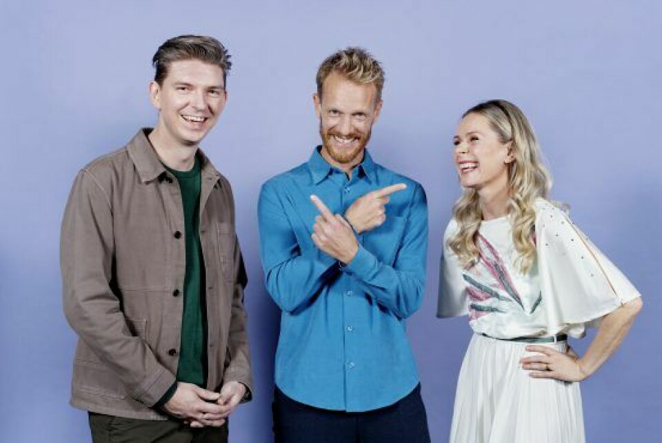 Jacob Holst Mouritzen, Tobias Hansen og Anne Glad. (Foto: Agnete Schlichtkrull/DR)