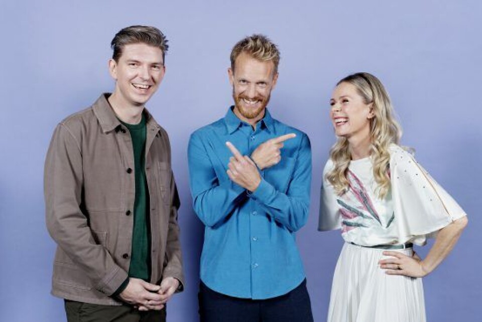 Jacob Holst Mouritzen, Tobias Hansen og Anne Glad. (Foto: Agnete Schlichtkrull/DR) Jacob Holst Mouritzen, Tobias Hansen og Anne Glad. (Foto: Agnete Schlichtkrull/DR)