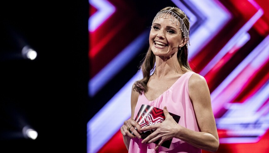 Lise Rønne som vært til 'X Factor'-finalen i 2021. (Foto: Lasse Lagoni)