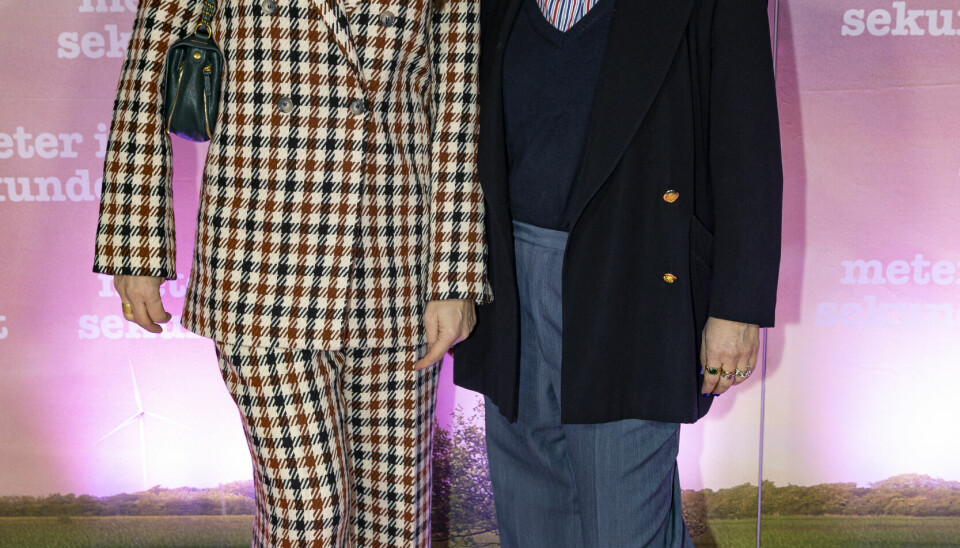Mille Dinesen og Lisbeth Wulff til premiere på 'Meter i sekundet'. (Foto: Michael Stub)