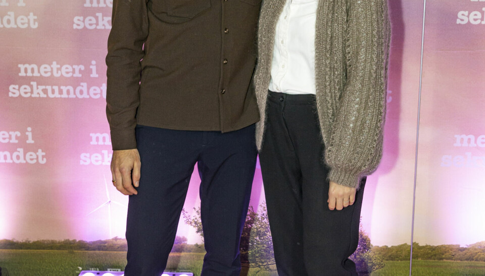 Thomas Skov og hustruen Emilie til premiere på 'Meter i sekundet'. (Foto: Michael Stub)