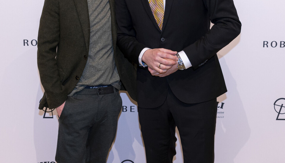 Mick Øgendahl og Rasmus Heide til Robert Prisen 2023. (Foto: Klaus Bo Christensen) Mick Øgendahl og Rasmus Heide til Robert Prisen 2023. (Foto: Klaus Bo Christensen)