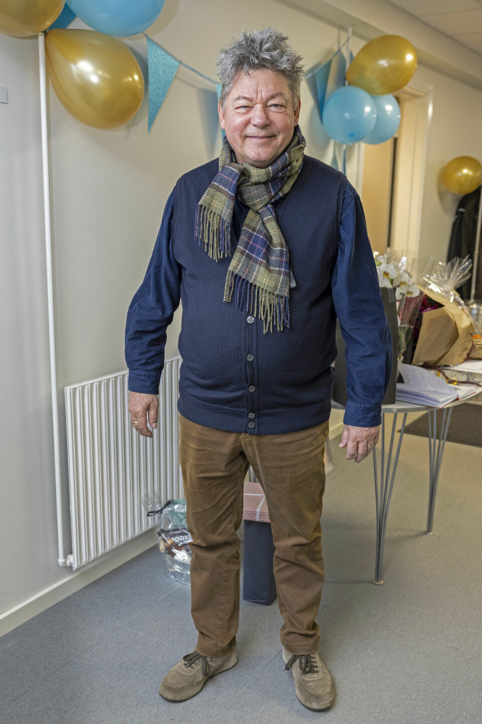 Erik Grip, 75,
er dybt taknemmelig for
Peter Stens
mange år i
radioen.
– Peter har
gjort meget
for det danske sprog, og
jeg synger jo
kun på dansk. (Foto: Klaus Bo Christensen)