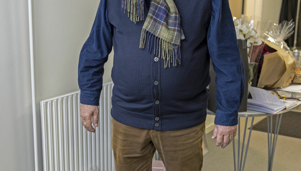 Erik Grip, 75,
er dybt taknemmelig for
Peter Stens
mange år i
radioen.
– Peter har
gjort meget
for det danske sprog, og
jeg synger jo
kun på dansk. (Foto: Klaus Bo Christensen)