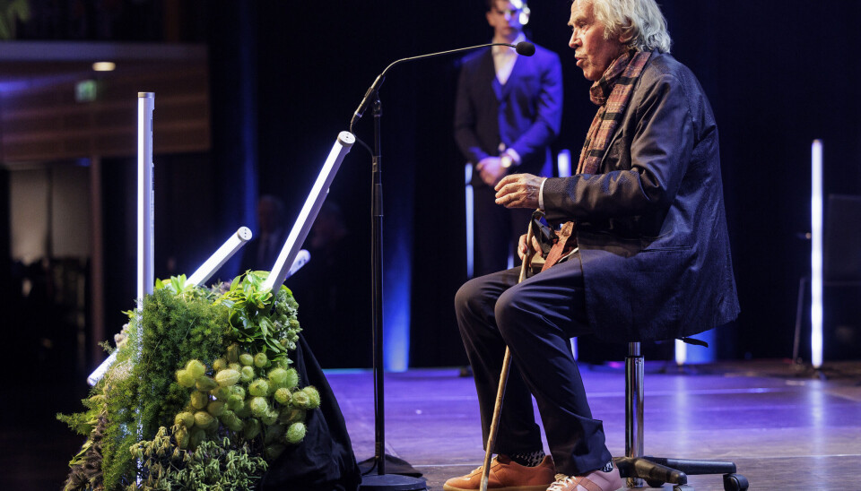Jørgen Leth til Robert Prisen 2023. (Foto: Klaus Bo Christensen) Jørgen Leth til Robert Prisen 2023. (Foto: Klaus Bo Christensen)